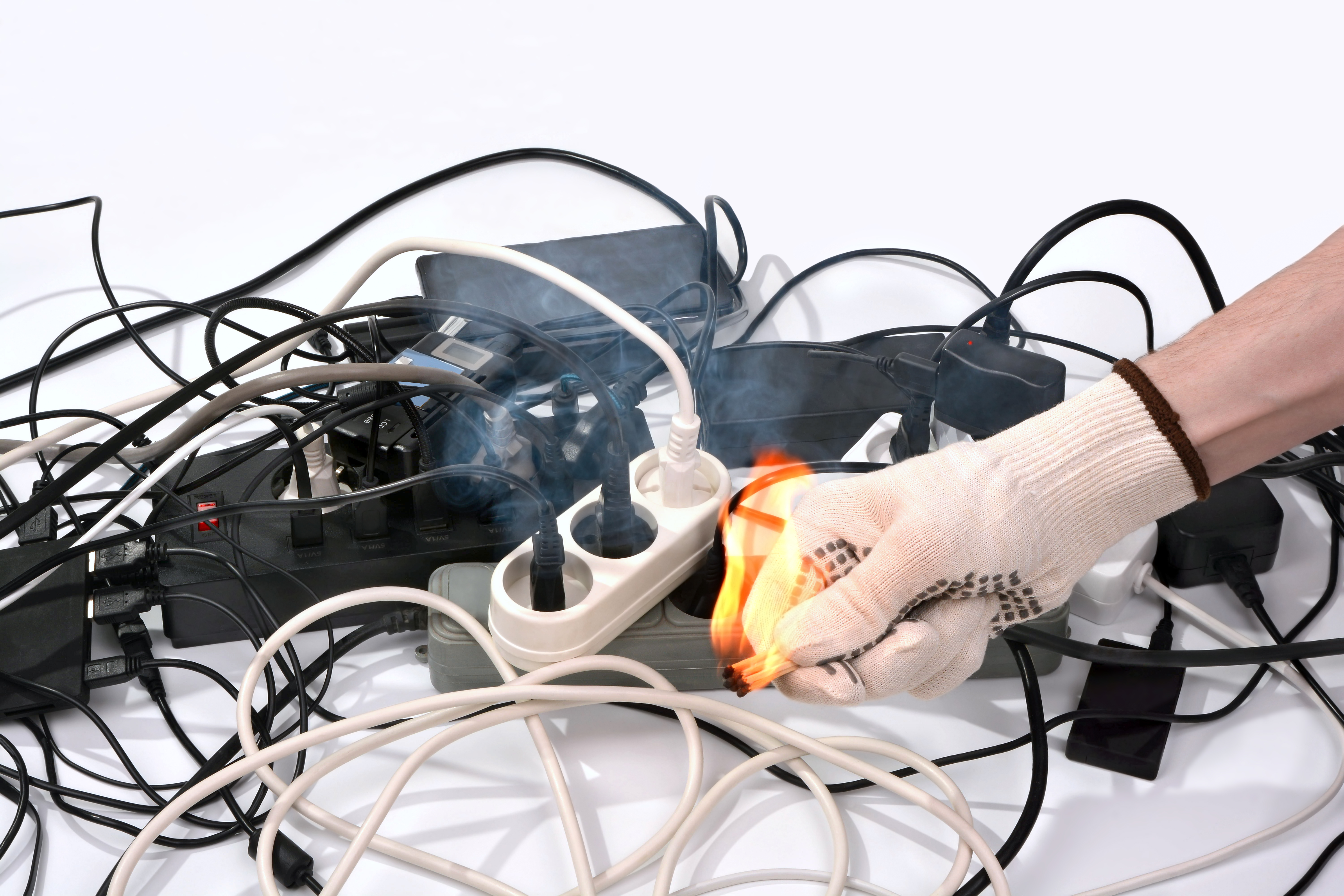 Concept of ignition of cables from overheating