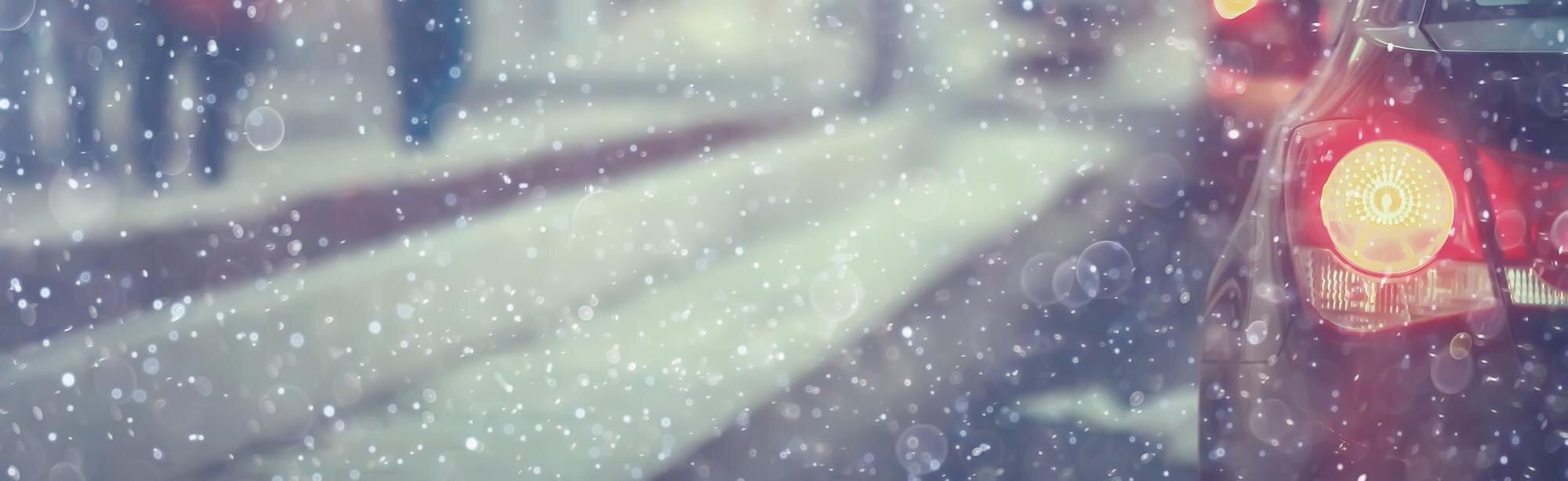 Blurred transport background snow traffic