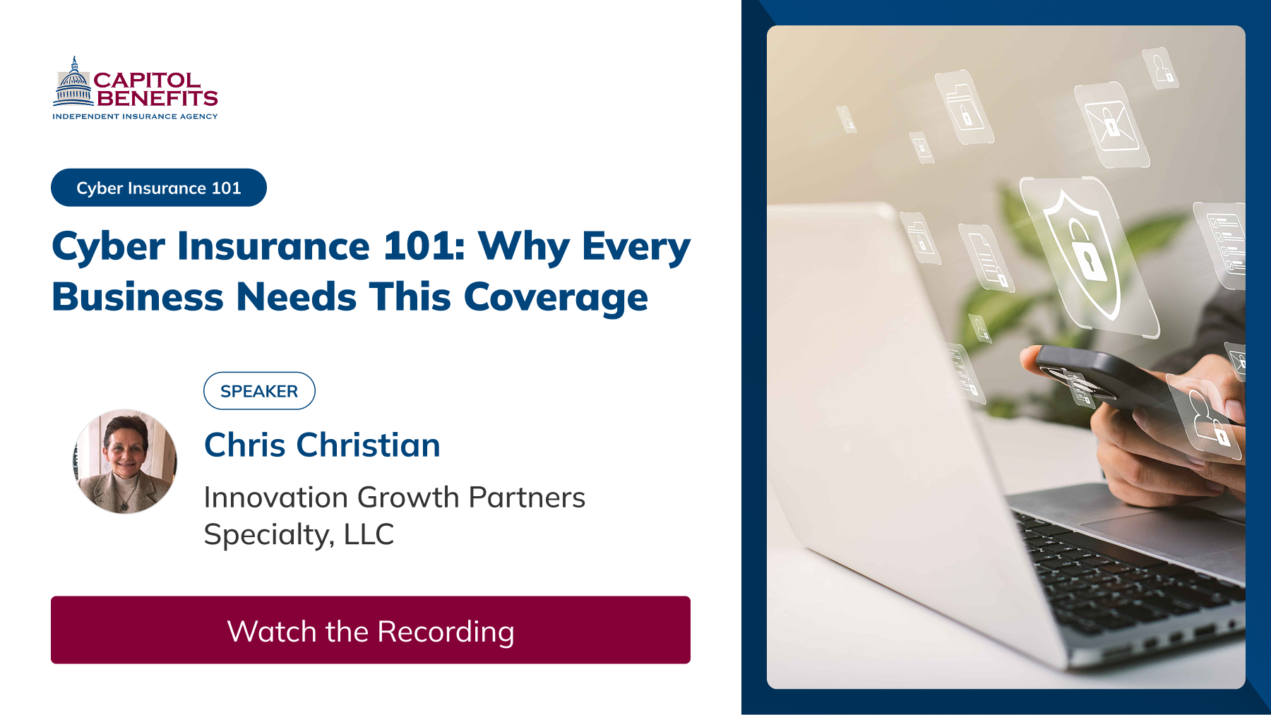 Webiner banner Cyber insurance